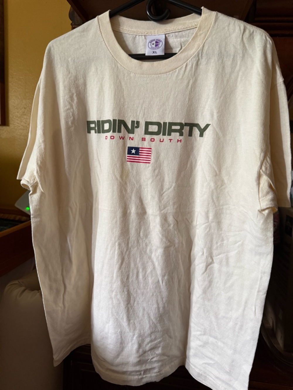 Ridin' Dirty Down South Graphic Short Sleeve Tee - Cream